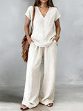 Chic Two-Piece Set in linen, Premium Look
