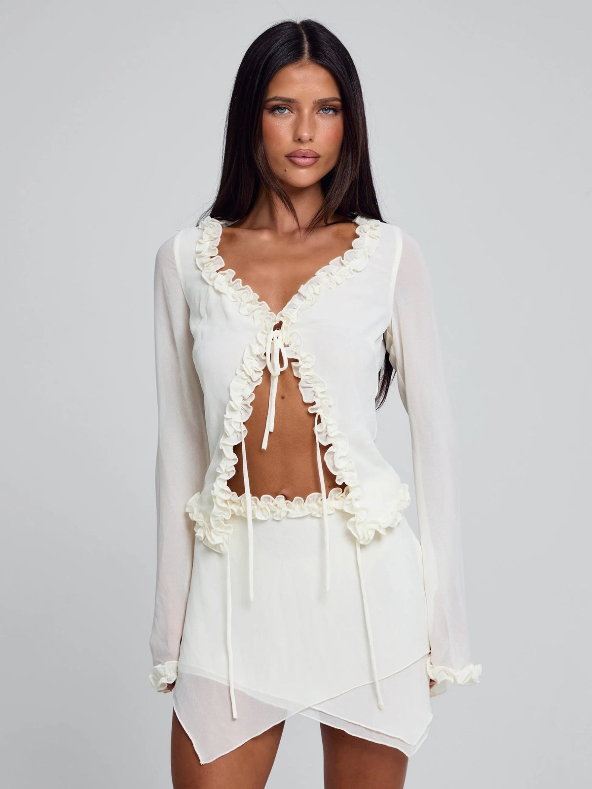 Mae Ruffle Tie Top