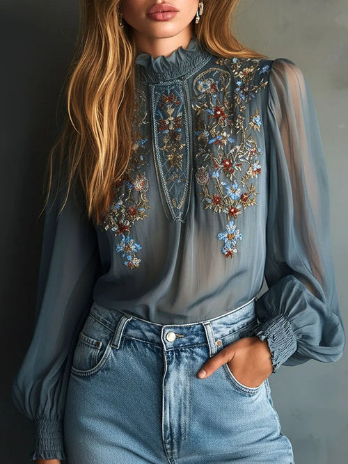 Chic Blouse in chiffon, Premium Look