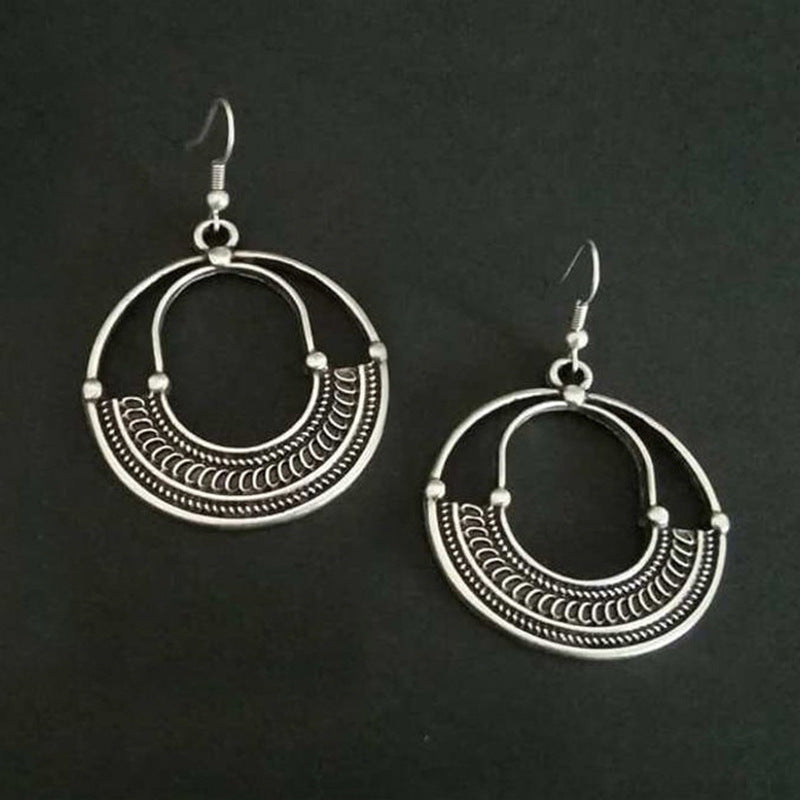 Round Hollow Earrings