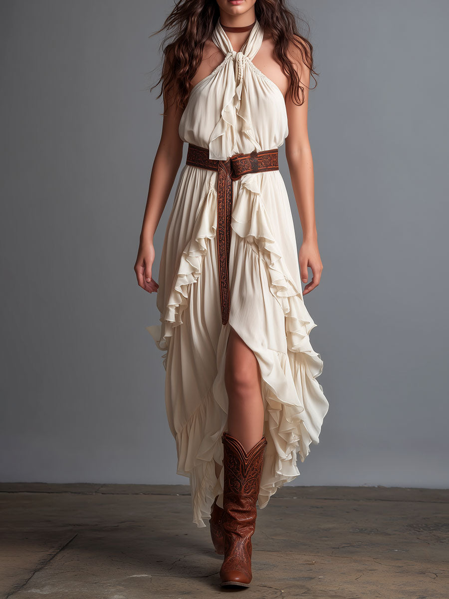 Maxi Dress with chiffon – Designer Aesthetic