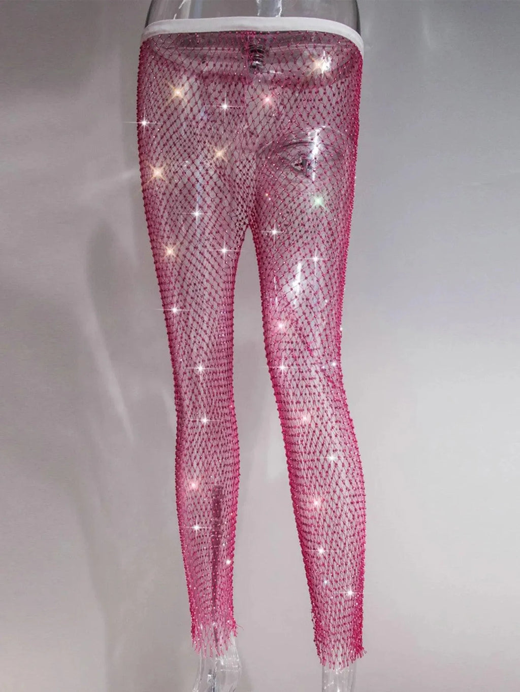 KittenAlarm - Cynthia Rhinestone Mesh Pants