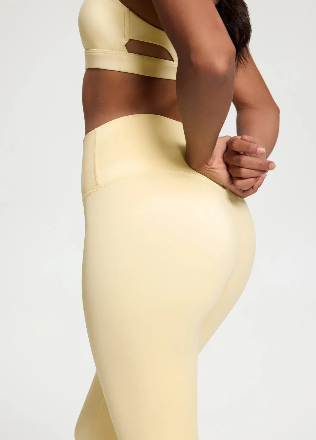 Sleek Faux Leather 7/8-Length Leggings