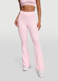 Chic High-Waisted Flared Leggings for a Sleek Silhouette