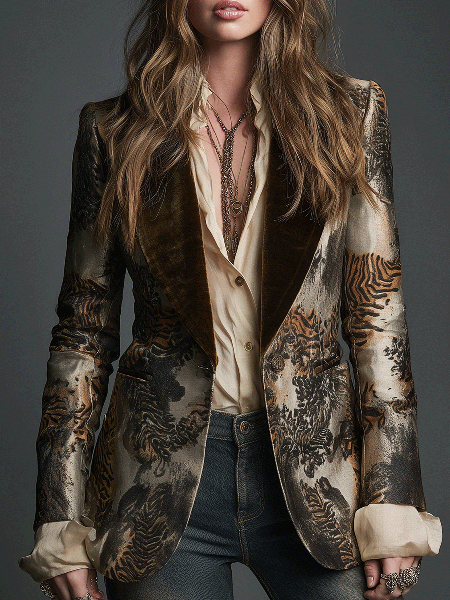 Chic Blazer in velvet, Premium Look