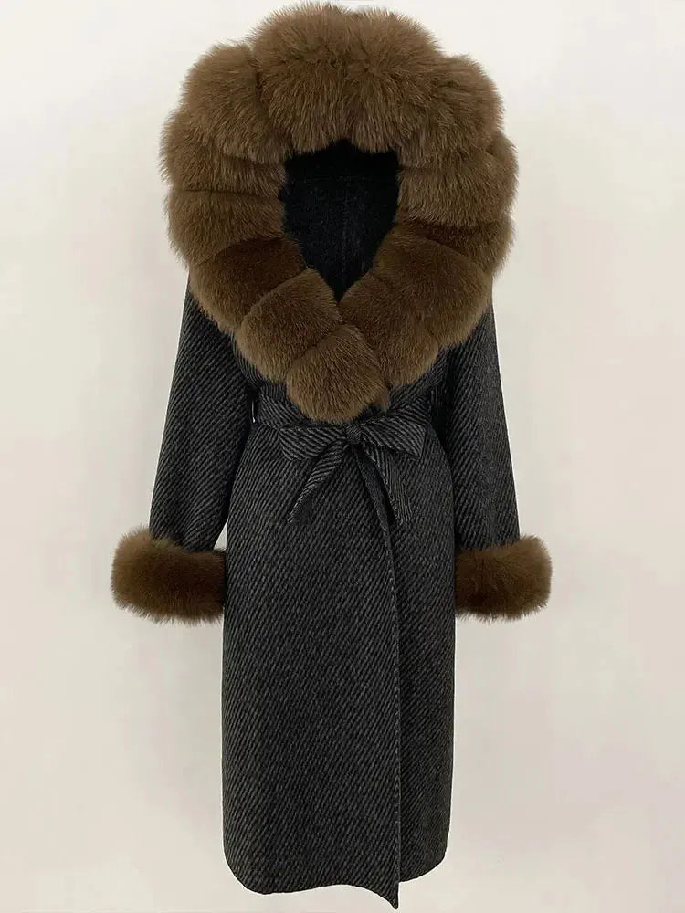 Elegant Warm Wool Blend Overcoat