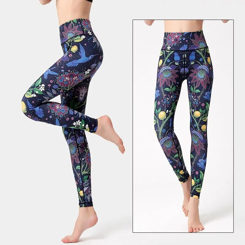 KittenAlarm - Mojoyce Cloud Hide Women Prints Sports Leggings Fitness Gym Yoga Pants High Waist Sexy Long Tights Running