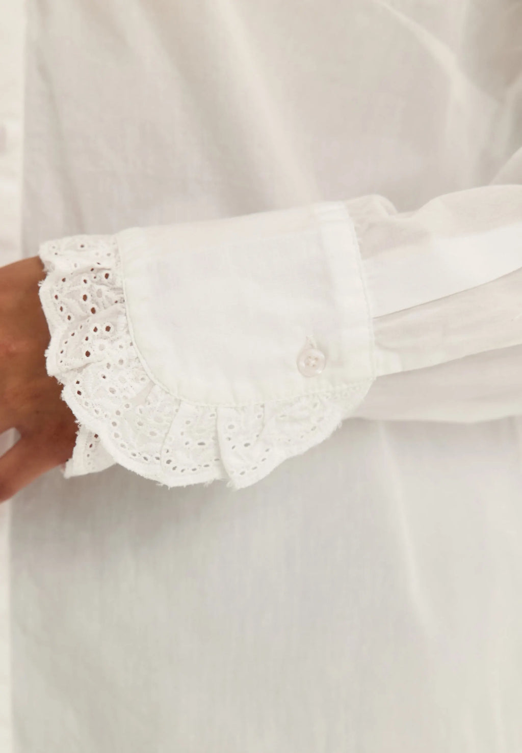 Cotton Lace Collar Blouse