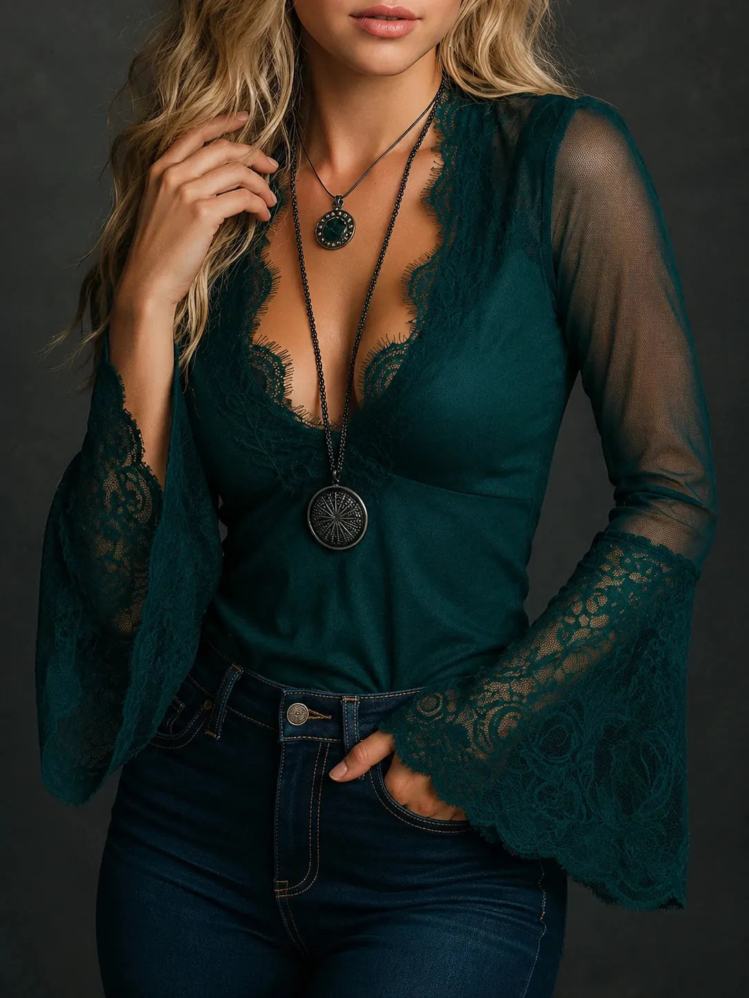 Bohemian Shirt in lace, Smart Price