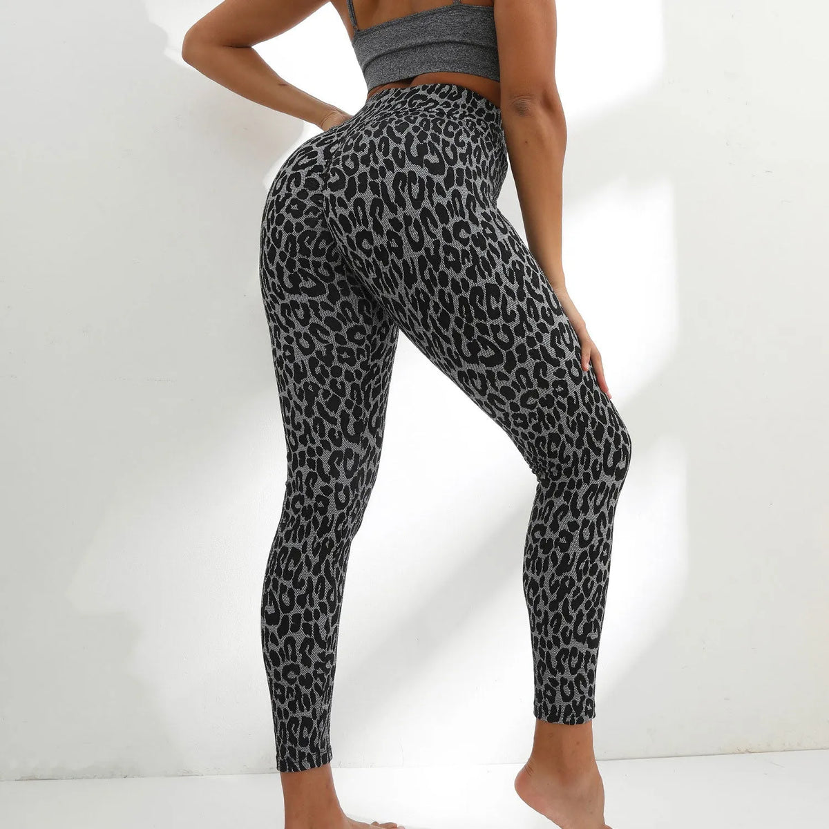 KittenAlarm - Mojoyce Leopard Yoga Leggings Women Seamless Gym Yoga Pants High Waist Sports Legging Push Up Workout Fitn