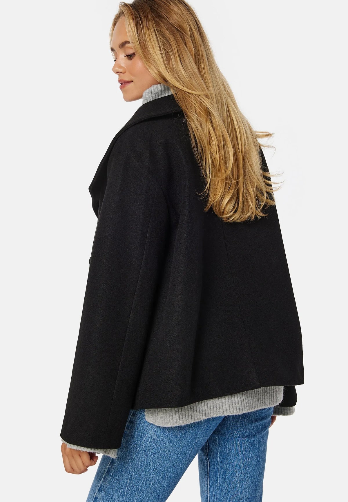 Ava High Neck Short Coat