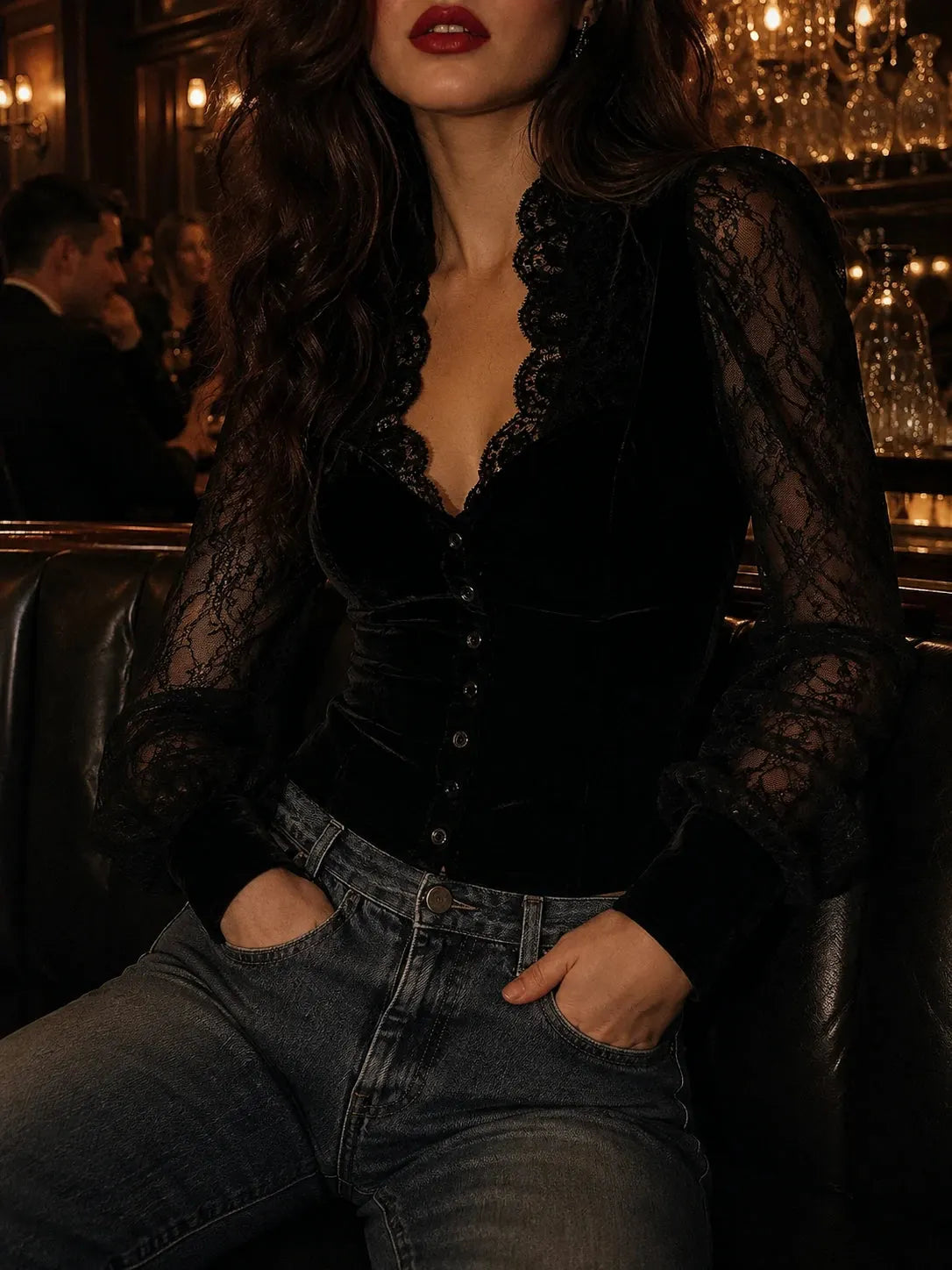 Top with velvet – Designer Aesthetic
