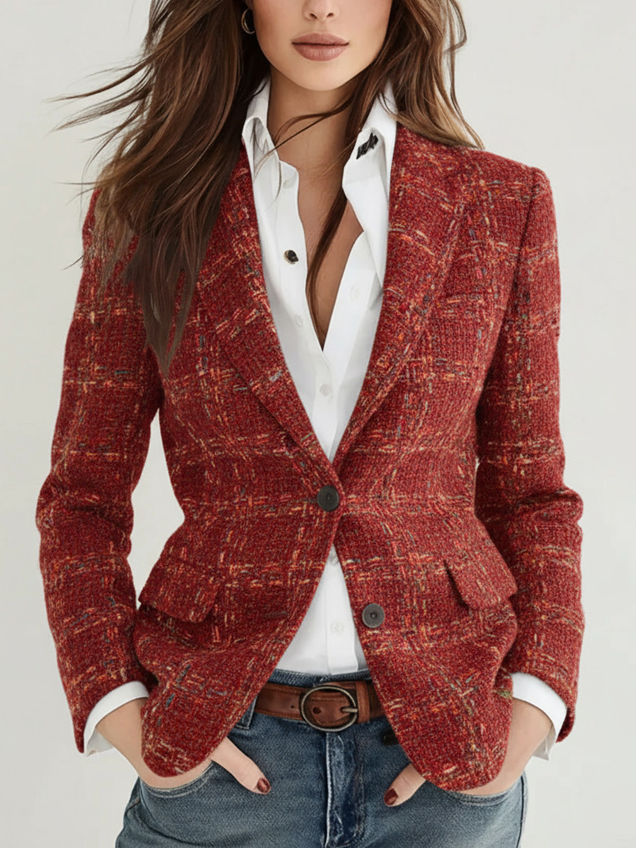 Vintage Plaid Blazer