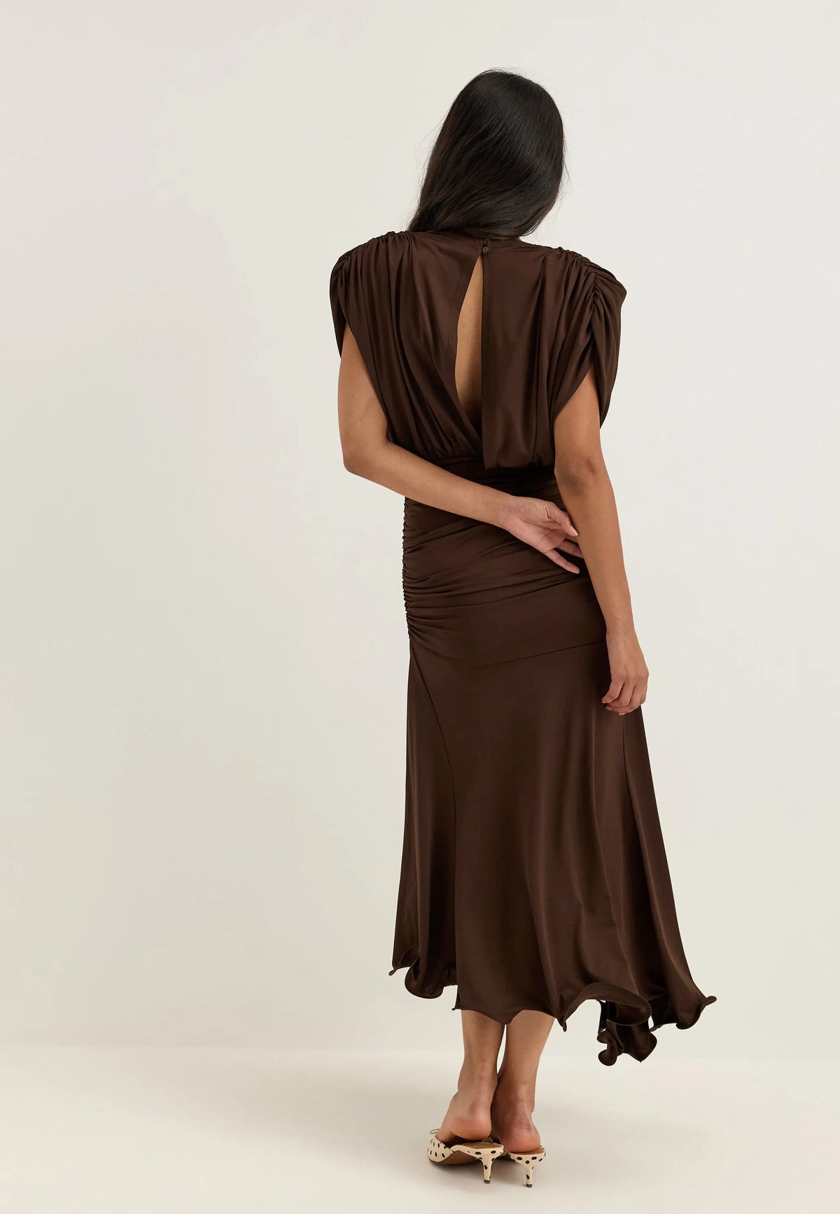 Asymmetric Flounce Soft Dress