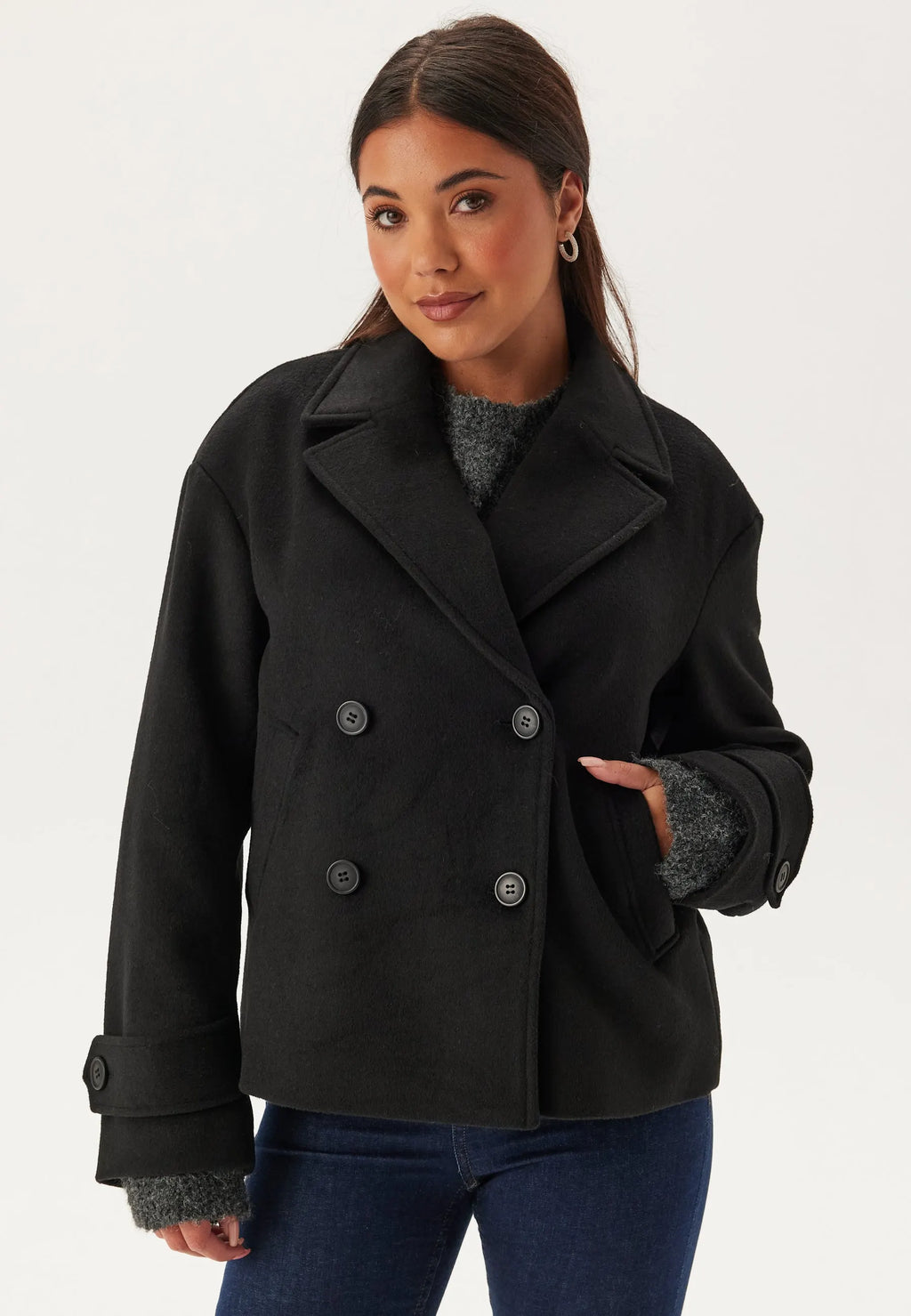 Short Wool Blend Jacket