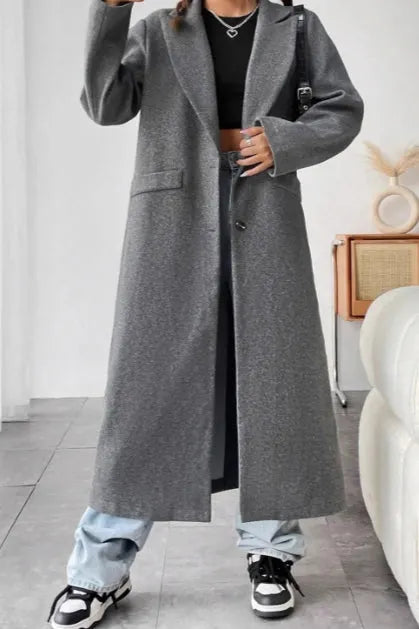 Minimalist Wool Duster Coat