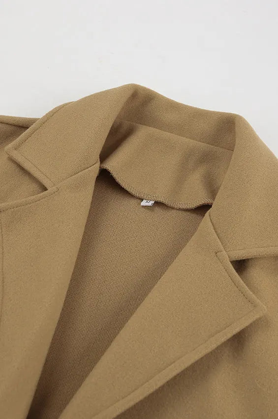 Loose Wool Lapel Coat