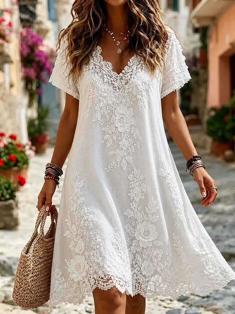 Vintage Midi Dress in lace, Premium Look