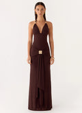 Miyah Hardware Maxi Dress Chocolate