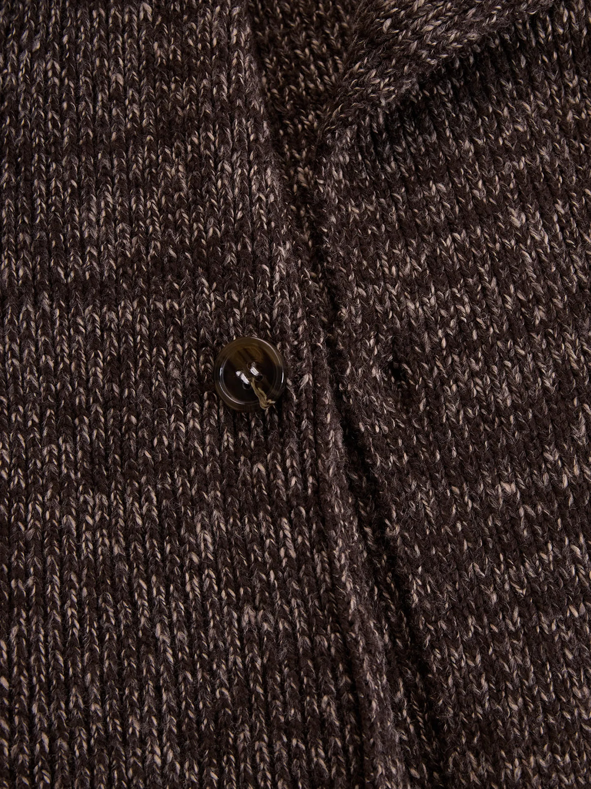Brown Asymmetrical Zip Ribbed Knit Jacket