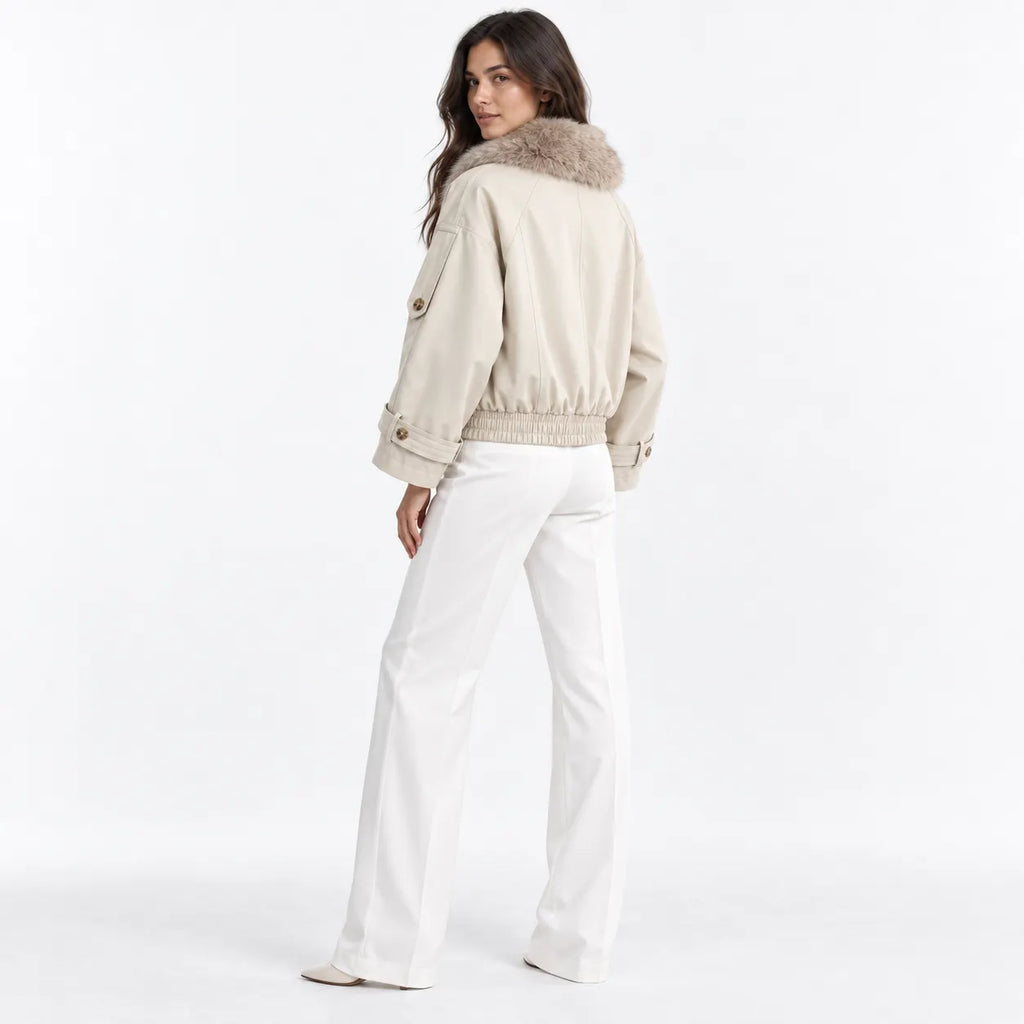 VENICE FAUX COLLAR SHORT JACKET