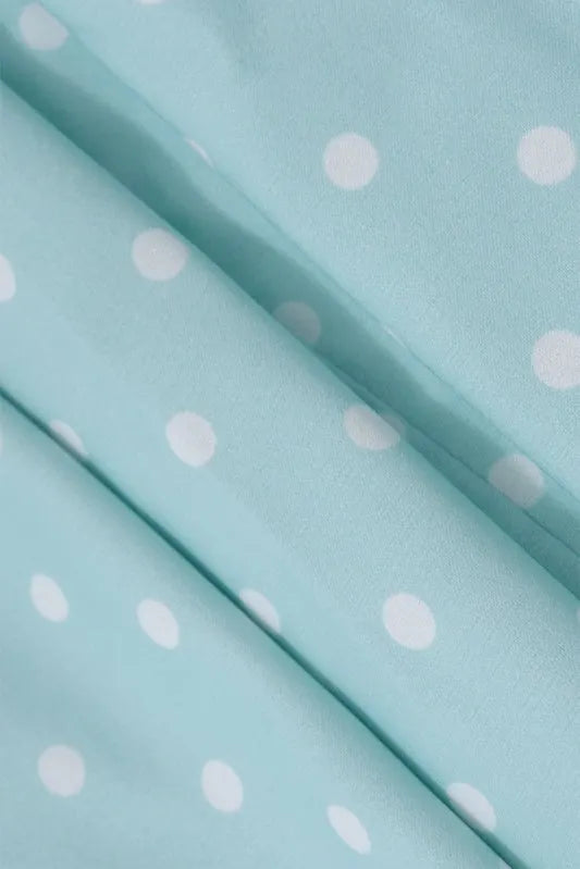 Strapless Mint Polka Dot Mini Dress