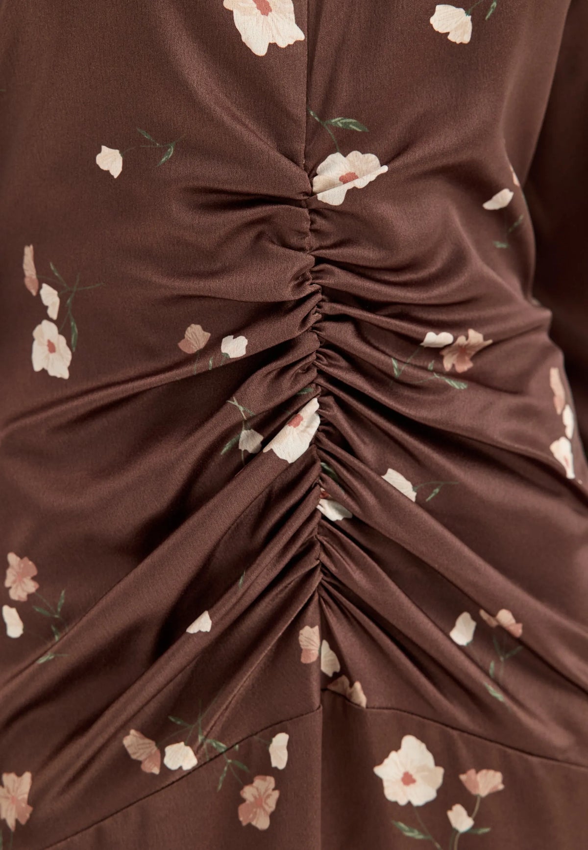Ruched Front Midi Dress