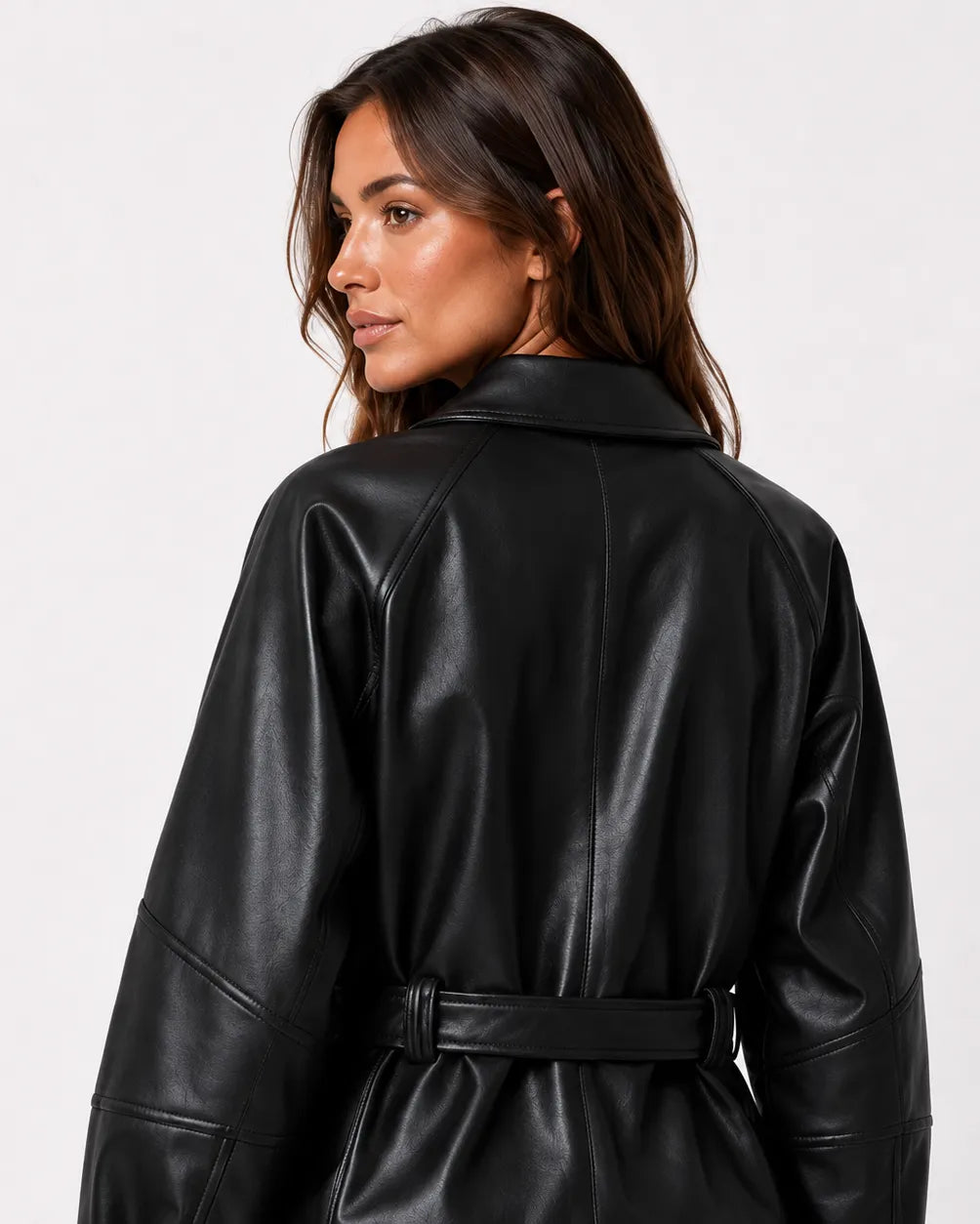 VALERIE BELTED LEATHER JACKET
