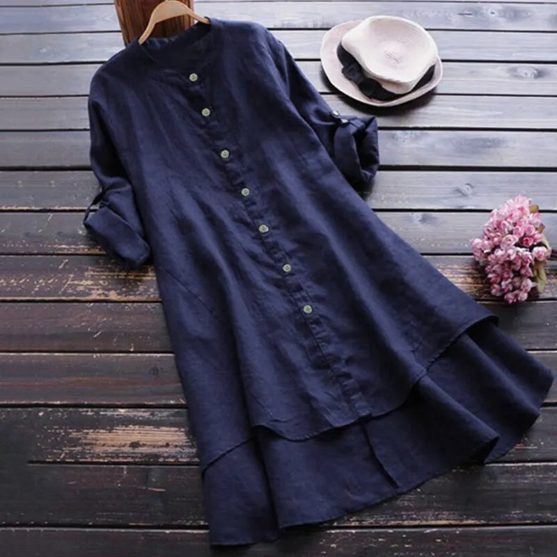 Vintage Midi Dress in linen, Affordable Luxury