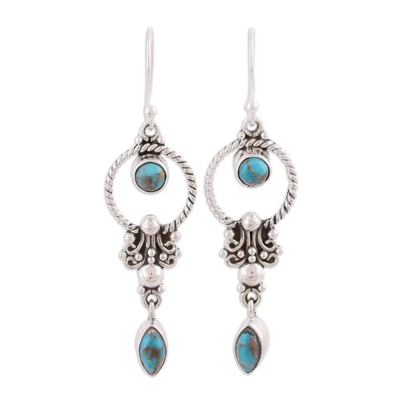 Retro Thai Silver Earrings