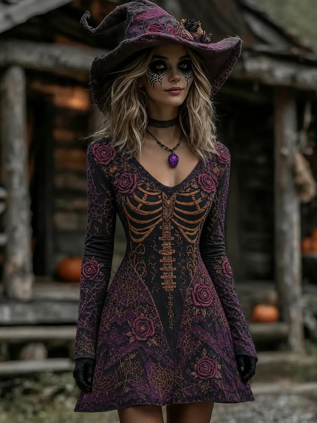Chic Mini Dress – Boo-tiful Halloween