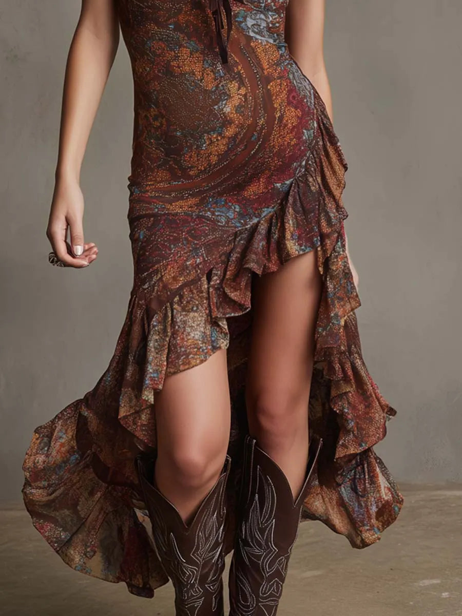 Retro Midi Dress in premium, Smart Price