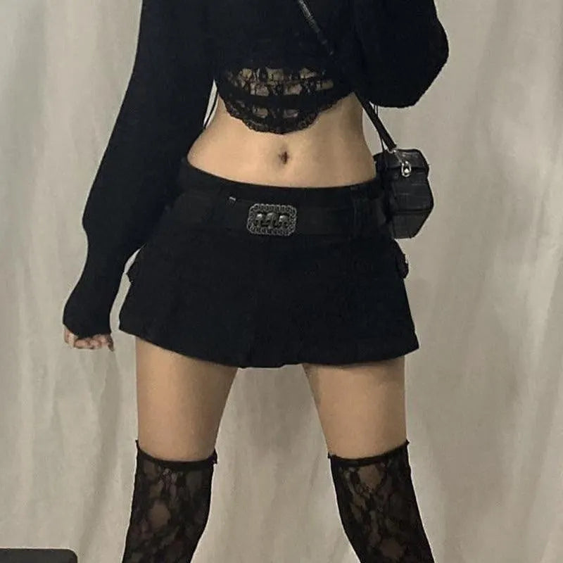 KittenAlarm - Maeve Solid Mini Skirt