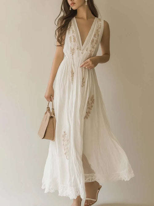 Bohemian Maxi Dress in chiffon, Premium Look