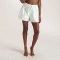 Bloom & Stripe Pyjama Shorts - Sage Green