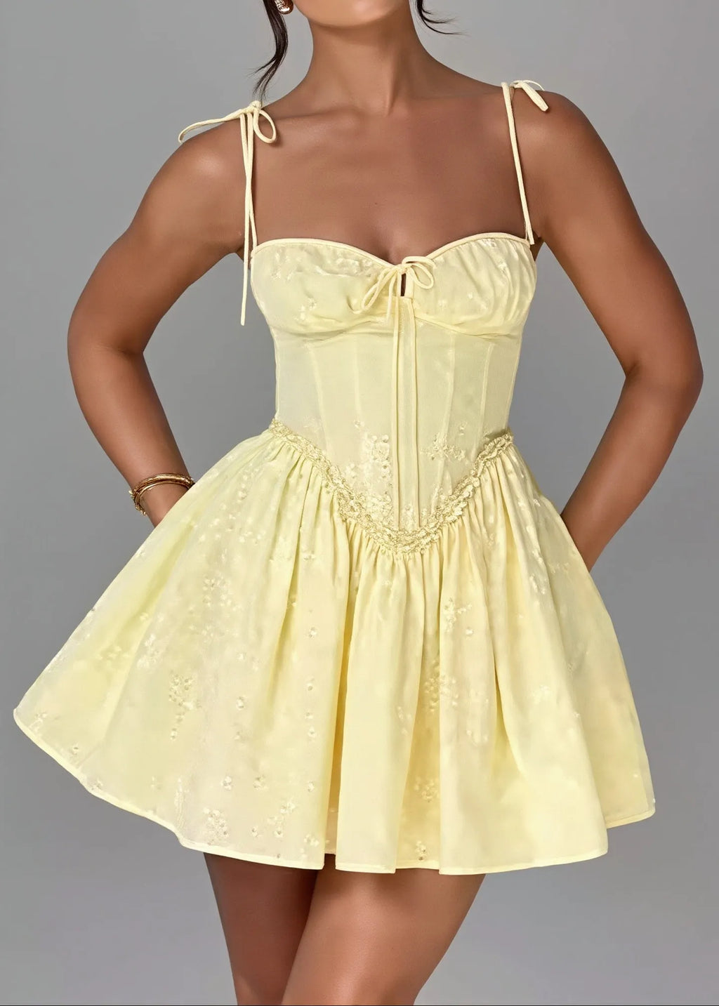 Chic Backless Lace Up Cami Bodycon Mini Dress