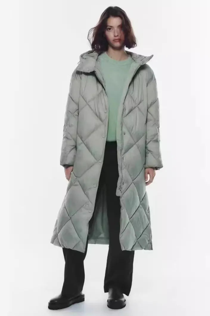 Padded Longline Hooded Puffer Coat