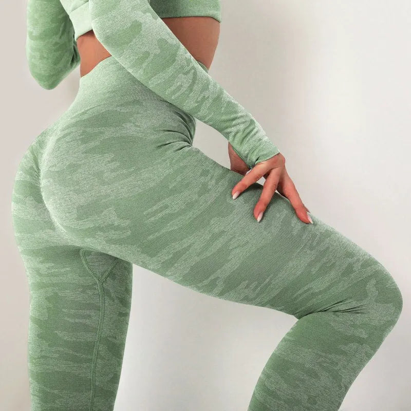 KittenAlarm - Mojoyce Camouflage Yoga Pants Workout Push Up Leggings Women Gym Clothing Fitness High Waist Tights Seamle