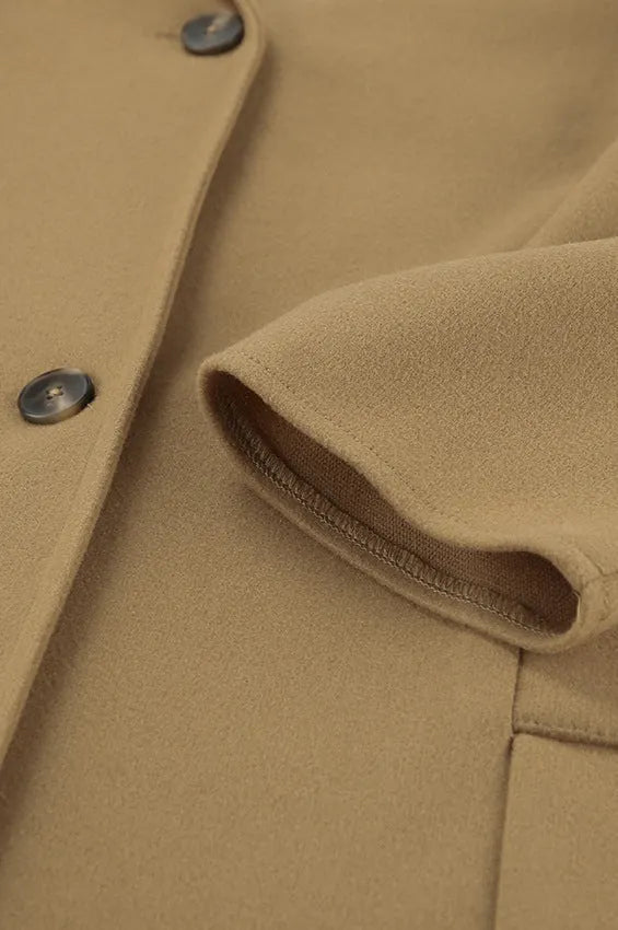 Loose Wool Lapel Coat