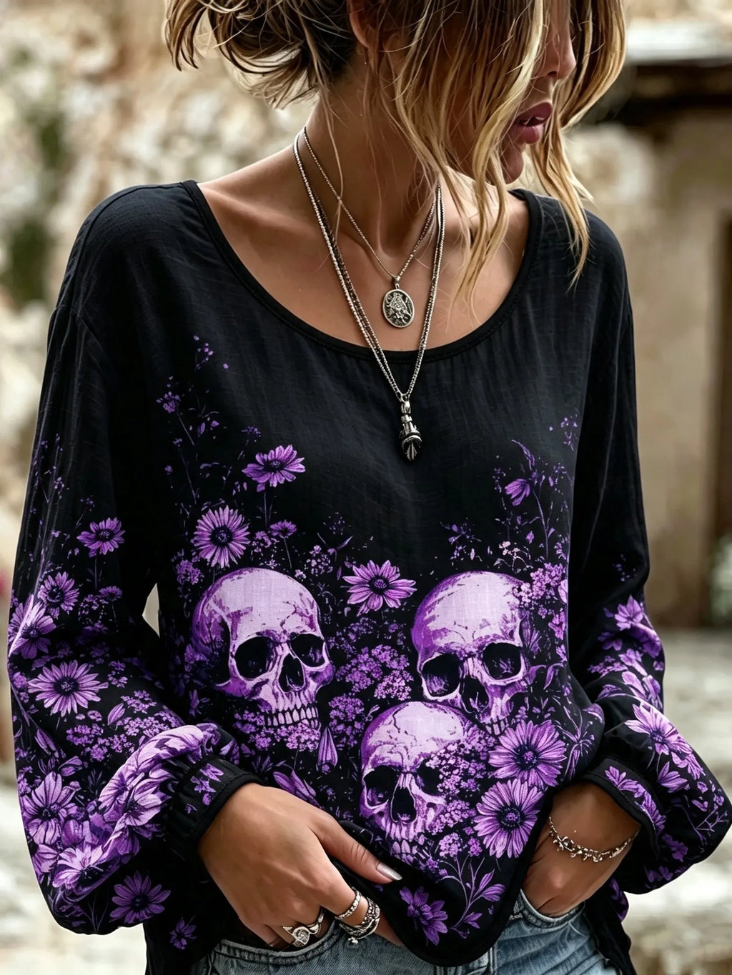Bohemian Top – Boo-tiful Halloween