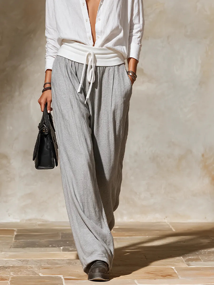 Women's Linen Resort Two‑Piece Set MDZ2804H8LYL