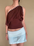 Cai Button Top - Espresso