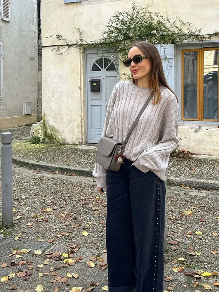 Warm Thick Round Neck Pullover Sweater
