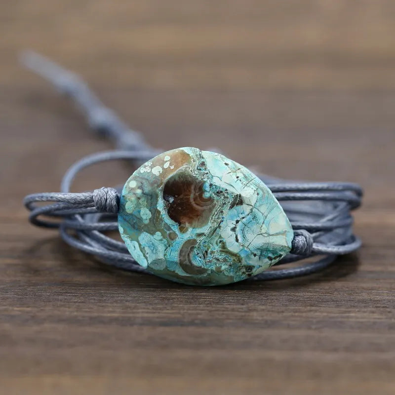 Unisex Vintage Ocean Stone N Bracelet