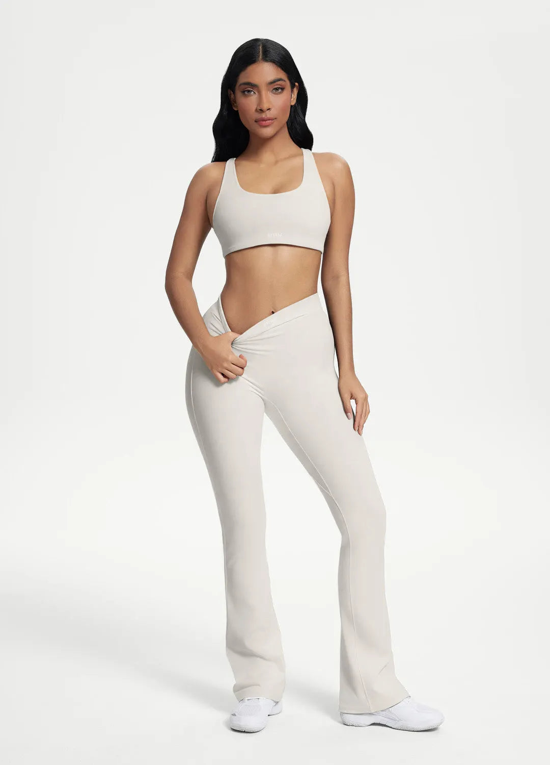 Scrunch-Back Flared Leggings — Sculpted Back, Flattering Flare