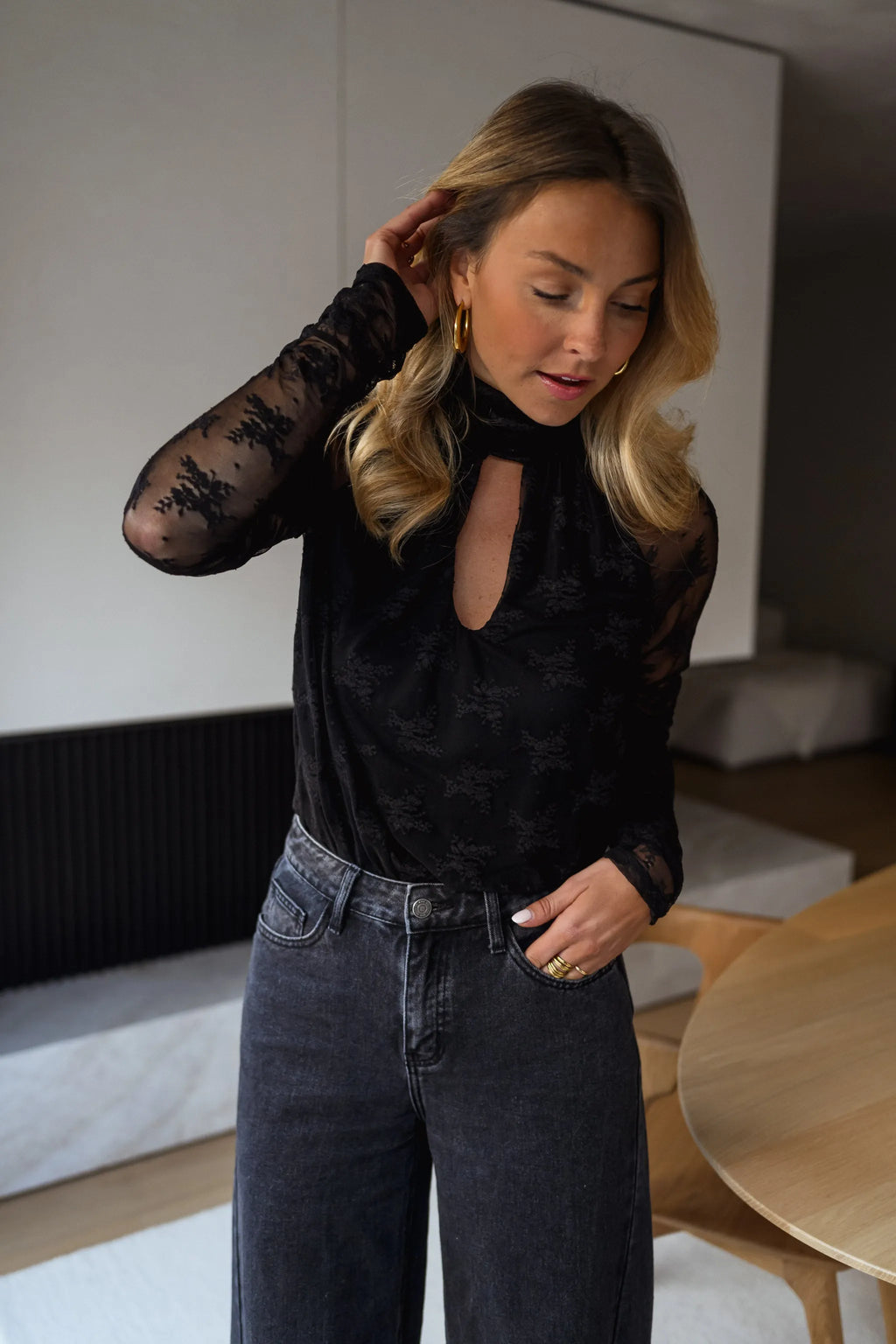 Black Lace Millie Bodysuit