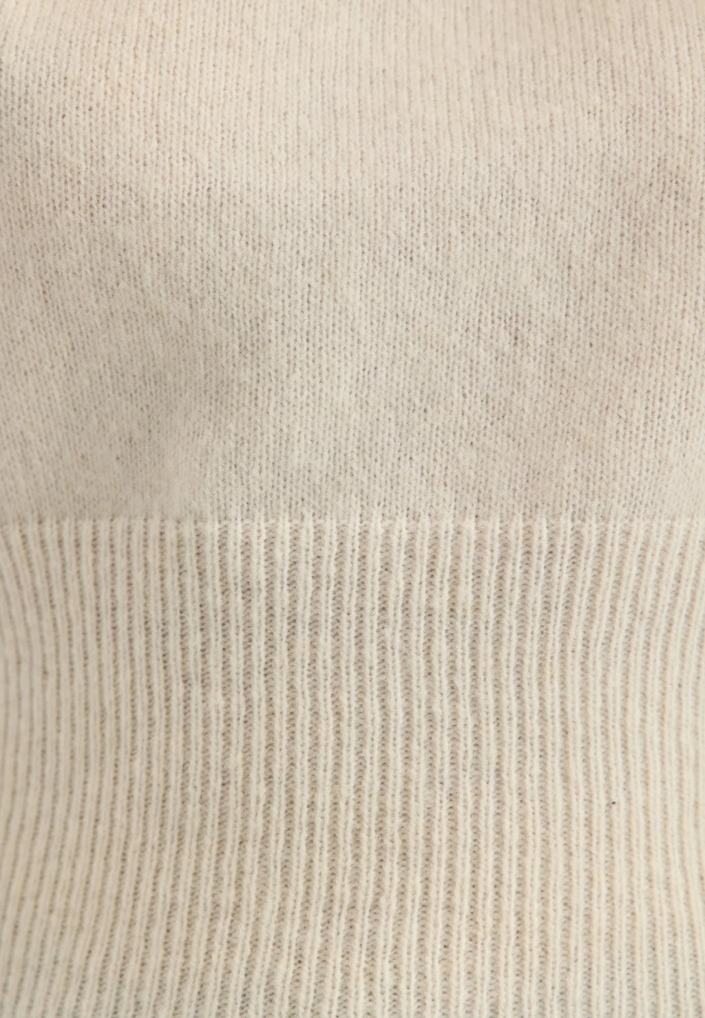Knitted Wool Blend Wide Sleeve Sweater