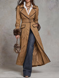 Desert Nomad Fur-Cuff Trench Coat