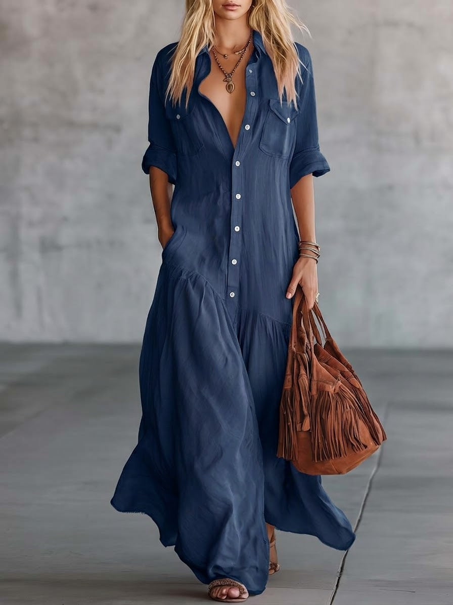 Dress with linen – Premium Look