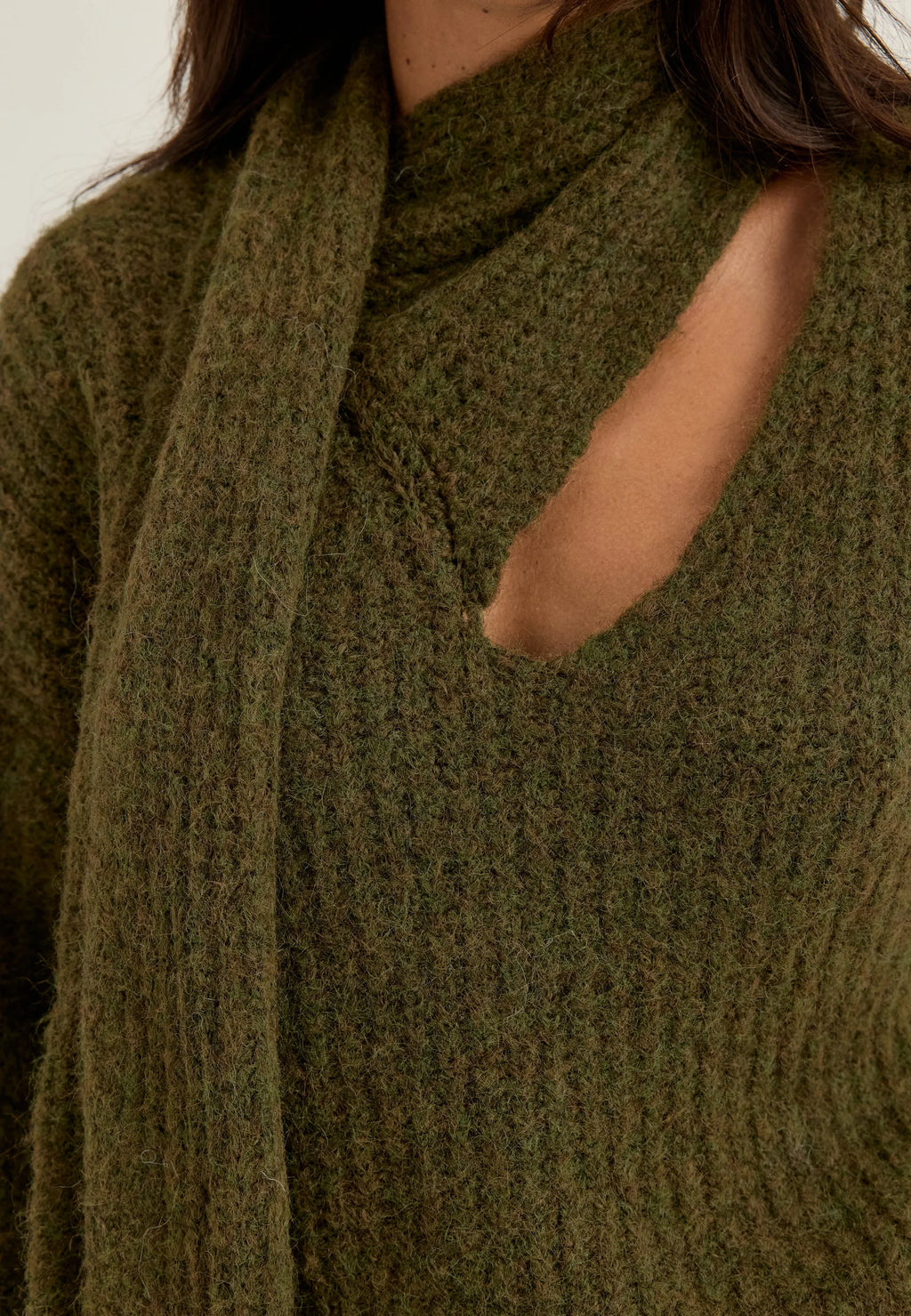 Knitted Scarf Sweater
